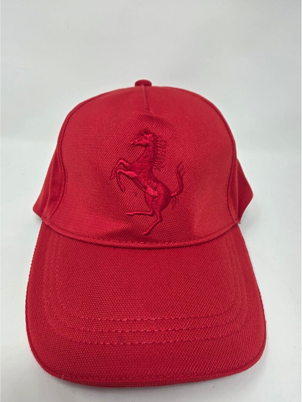 Ferrari Red Adjustable Baseball Cap with Embroidered Logo